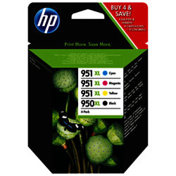 HP 950XL/951XL Ink Cartridge Multipack, Pack of 4